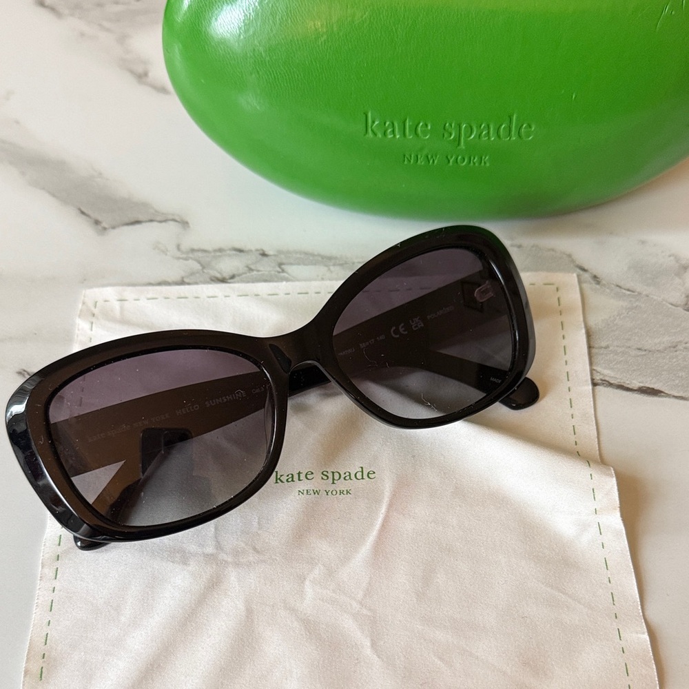 Kate Spade Glossy Black Sunglasses